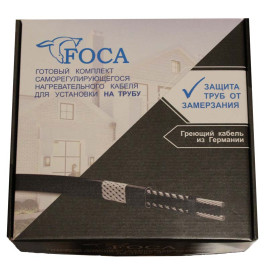 Греющий кабель саморегулирующийся на трубу FOCA 12 м